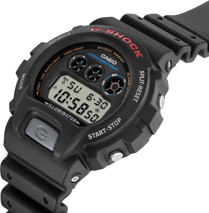Casio G-Shock digital klocka i svart, boettfront med LCD-display och kontrollknappar