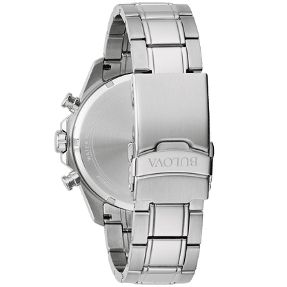 Bulova herrarmbandsur Marine Star, armband i rostfritt stål med spänne och boettbaksida