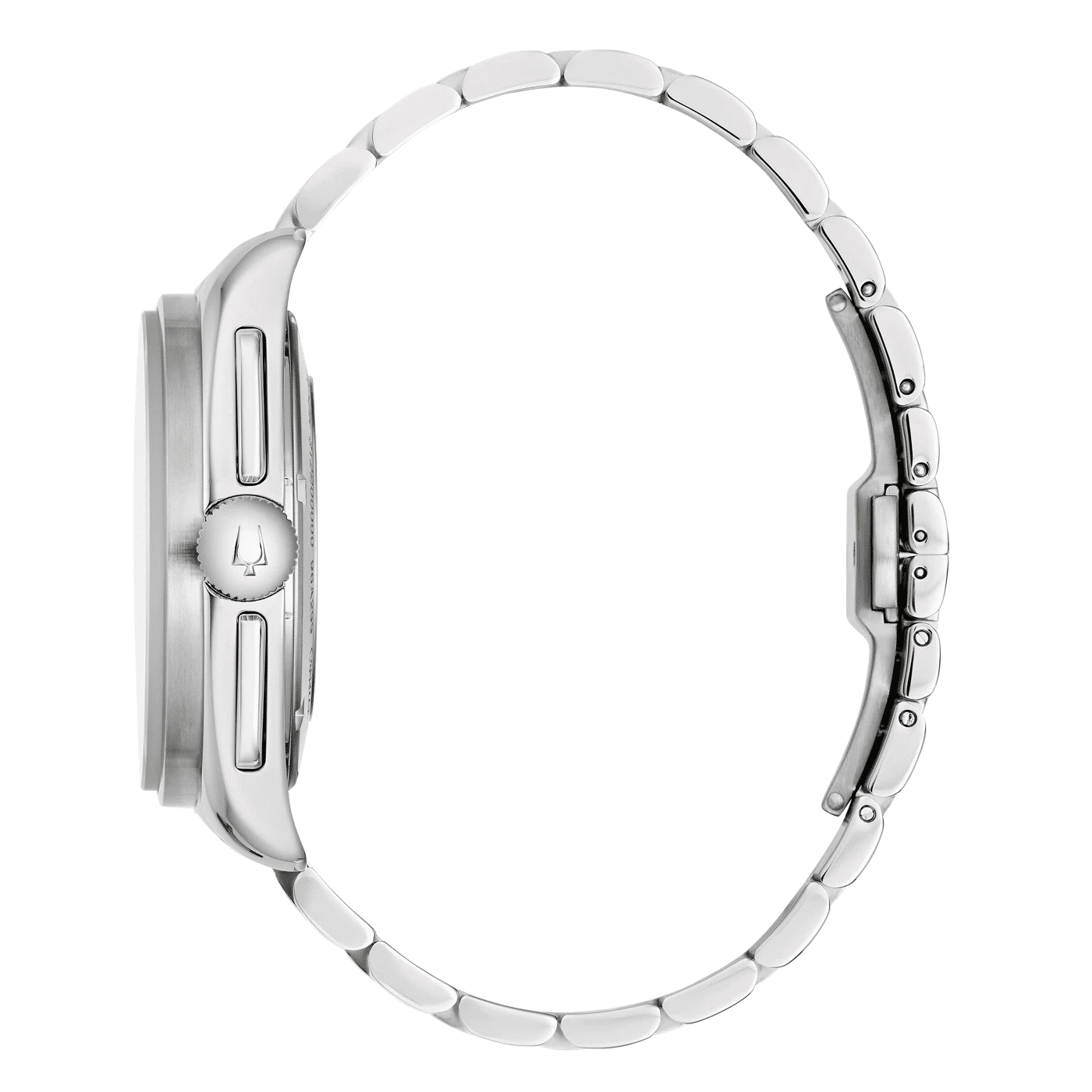 Herrklocka Bulova, sidovy med metallarmband och silverfärgat hölje
