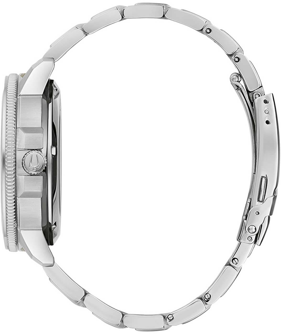 Bulova Marine Star herrklocka, rostfritt stålboett och armband, sidovy