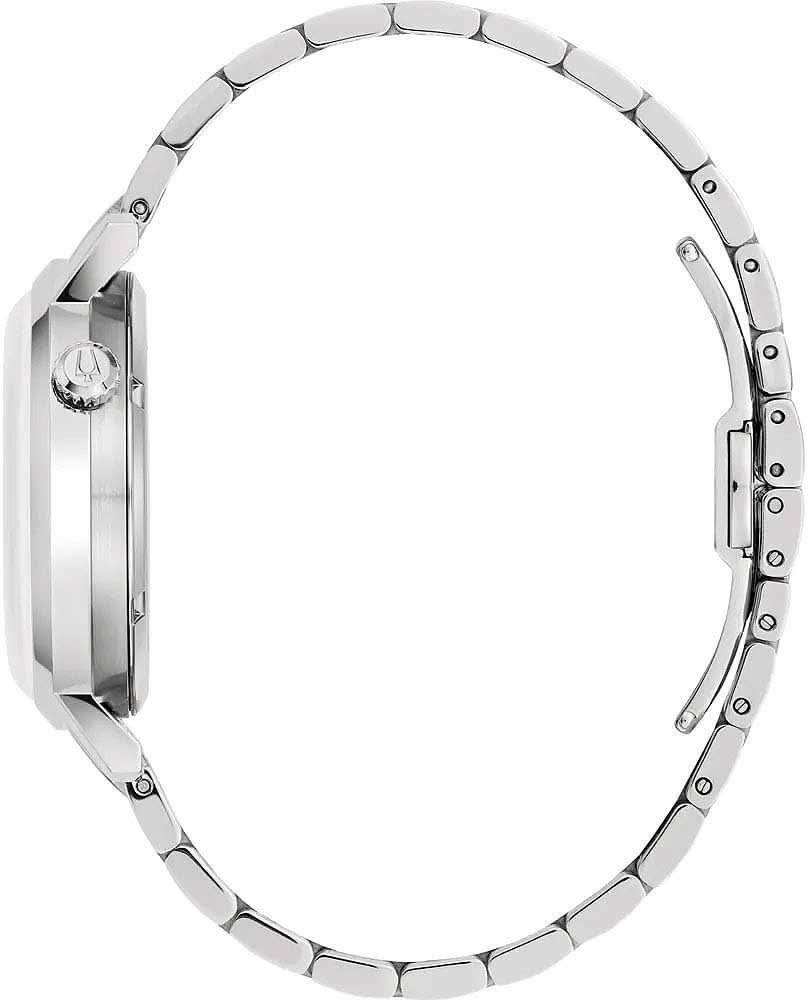 Bulova herrklocka med boett och armband i rostfritt stål, synlig krona