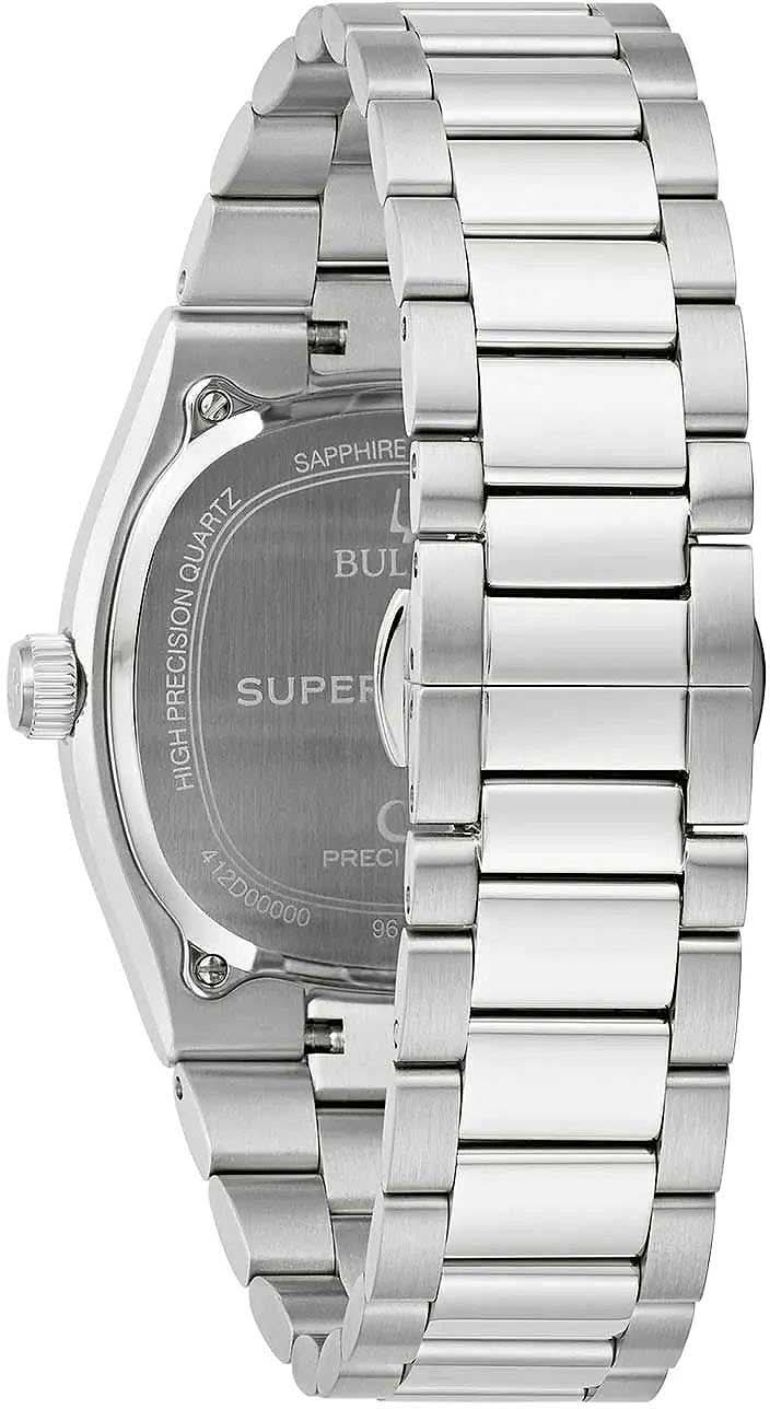 Bulova herrklocka, sidovy med boett i rostfritt stål och SAPPHIRE-tryck