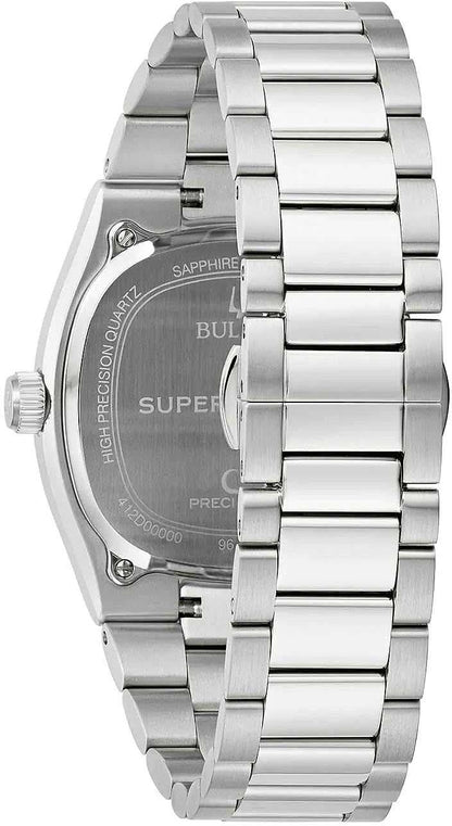 Bulova herrklocka, sidovy med boett i rostfritt stål och SAPPHIRE-tryck