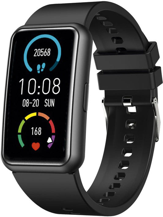 Atlanta Smartwatch 9720 damklocka med svart silikonarmband och rektangulär display