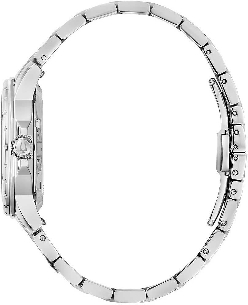 Bulova damklocka, boettvy med armband i rostfritt stål och krona på sidan
