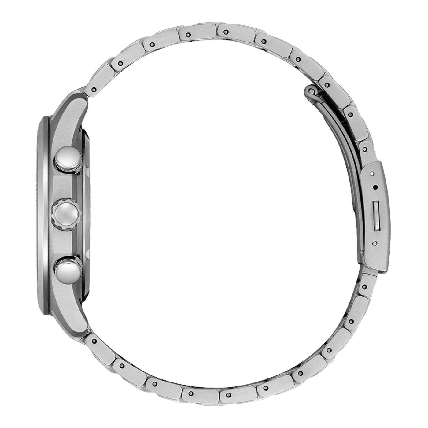 Citizen herrarmbandsur baksida med metallarmband och skruvat boettlock