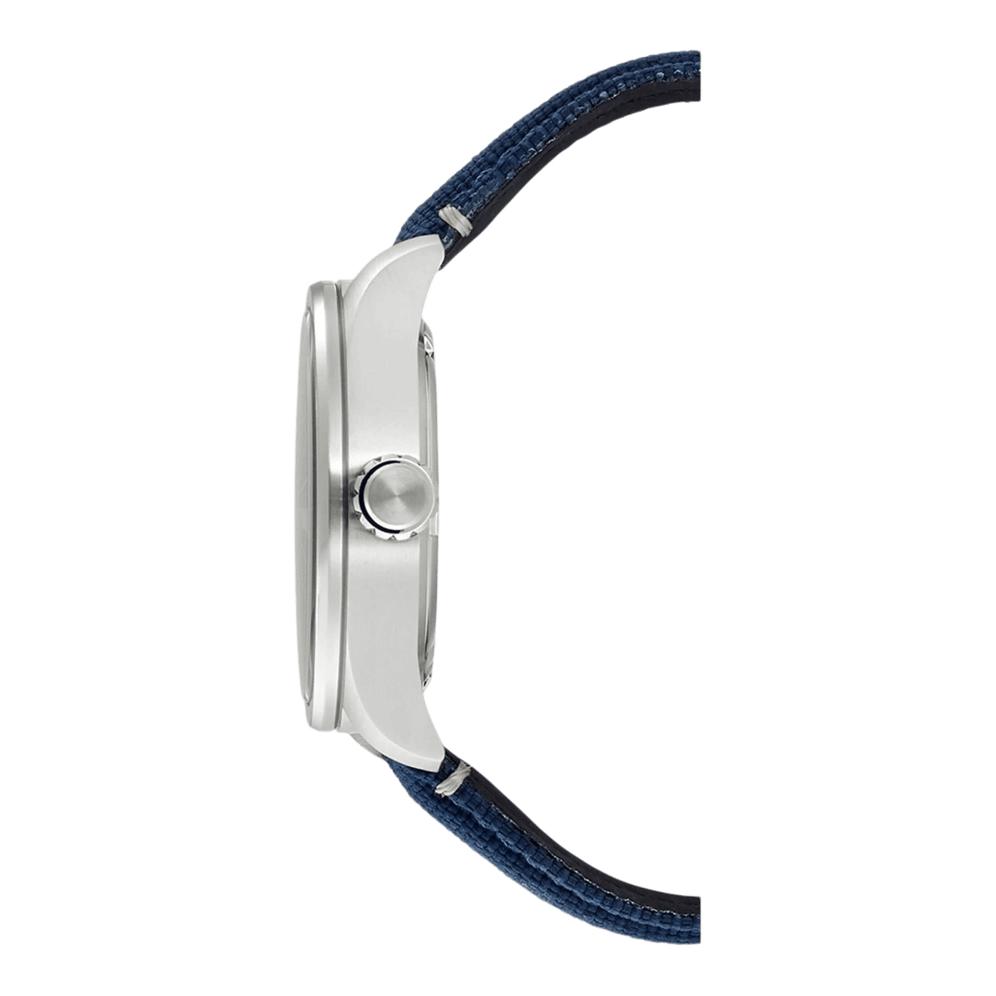 Citizen herrklocka sida: rostfritt stålboett med blått nylonarmband