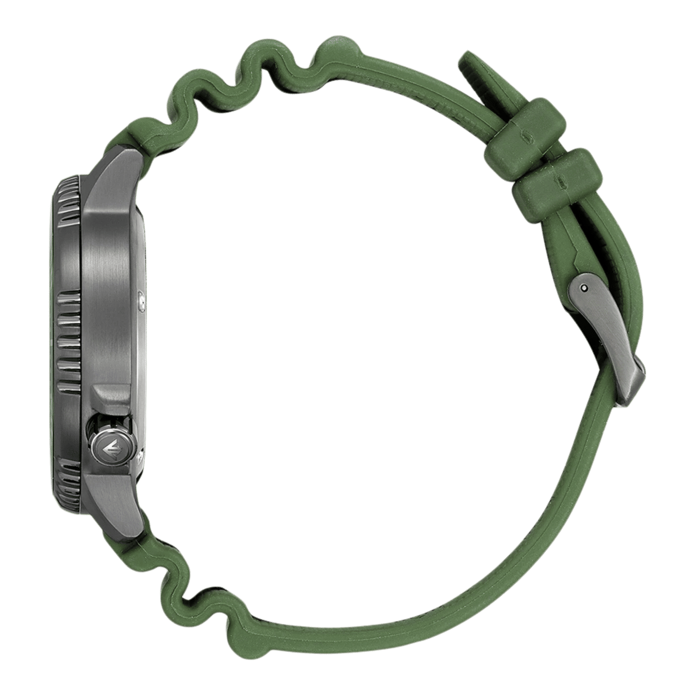 Citizen Promaster herrklocka, sidovy med grönt gummiarmband