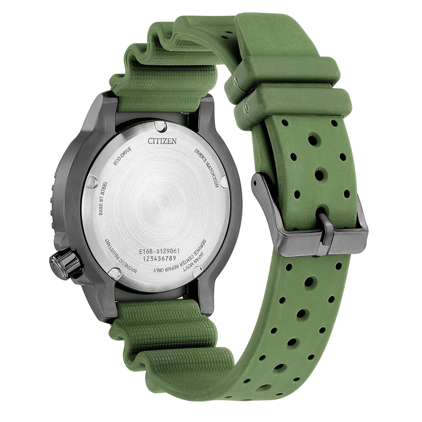 Citizen Promaster herrklocka med boettbaksida och grönt armband
