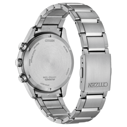 Citizen herrarmbandsur med graverad titanbaksida och armband i metall
