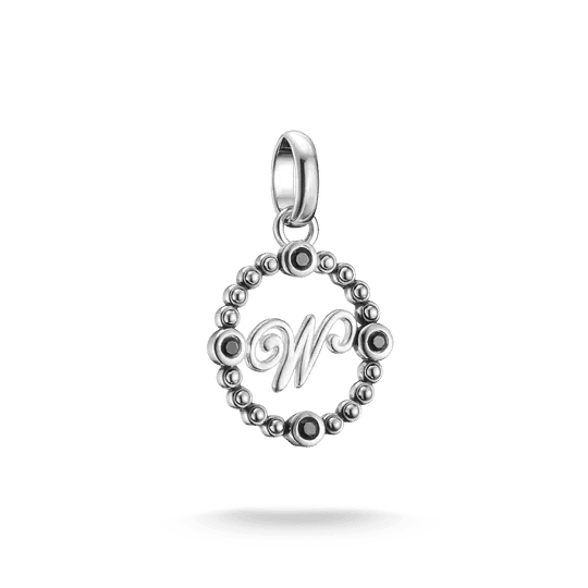 THOMAS SABO Connect charm-hänge i silver med rund zirkoniakant