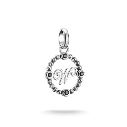 THOMAS SABO Connect charm-hänge i silver med rund zirkoniakant