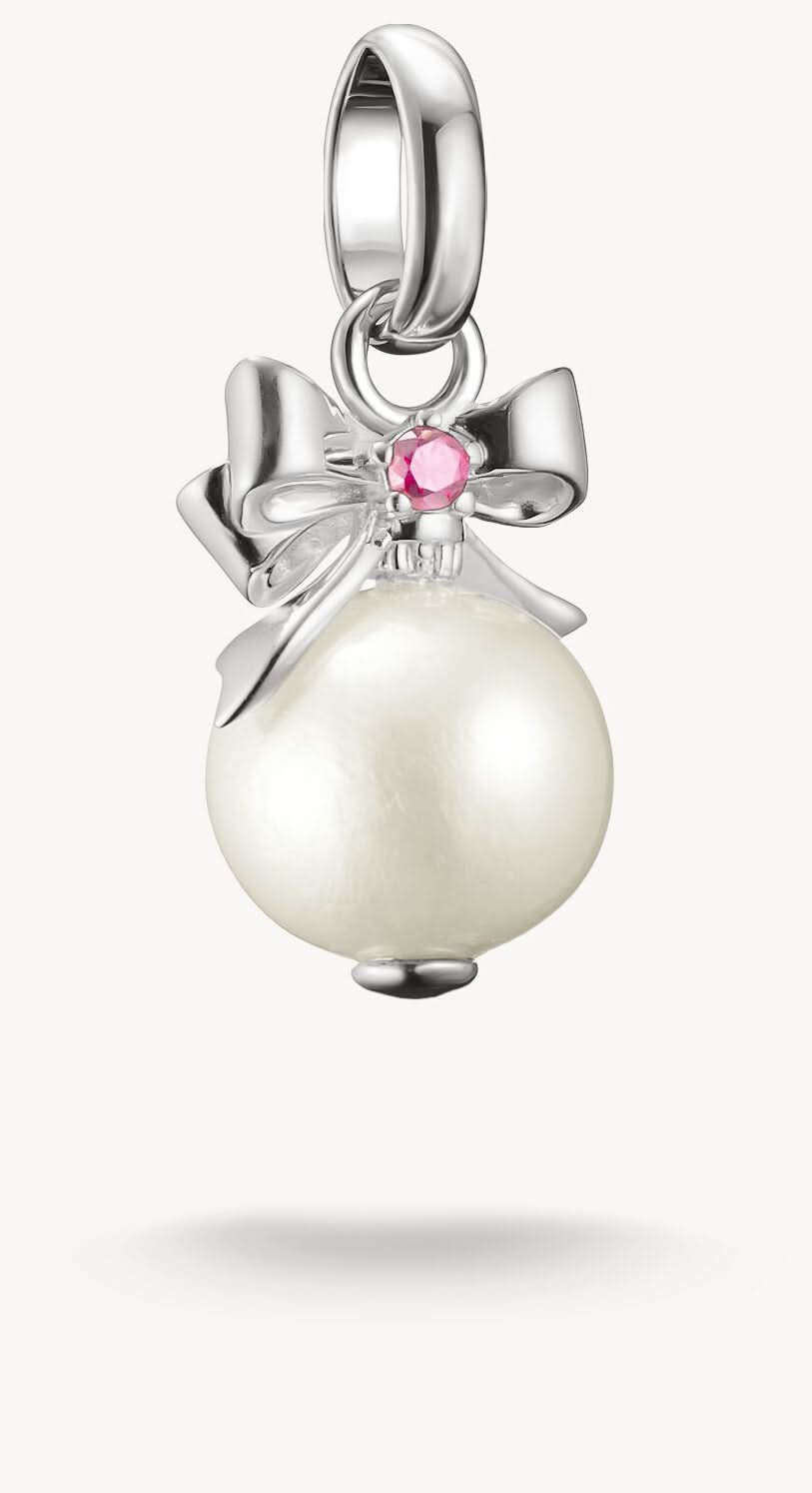 THOMAS SABO Pärlberlock i silver med rosett och rosa sten