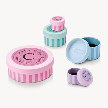 Charm Club smyckesdosor i blått, rosa och lila (flera askar) 