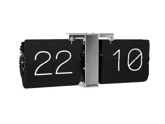 Svart flipklocka med frontdisplay 22 och 10
