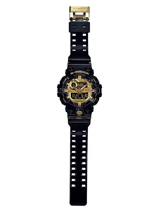 Casio G-Shock GA-710GB-1AER herrklocka • Extrem stöttålighet • Svart & guld-design