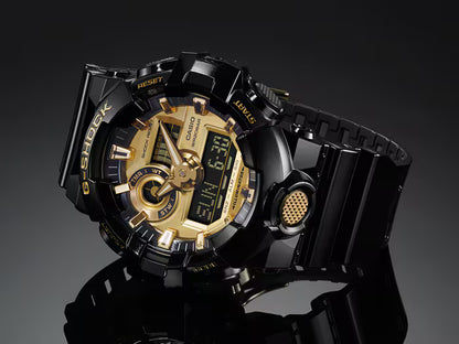 Casio G-Shock GA-710GB-1AER herrklocka • Extrem stöttålighet • Svart & guld-design