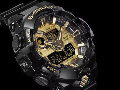 Casio G-Shock GA-710GB-1AER herrklocka • Extrem stöttålighet • Svart & guld-design
