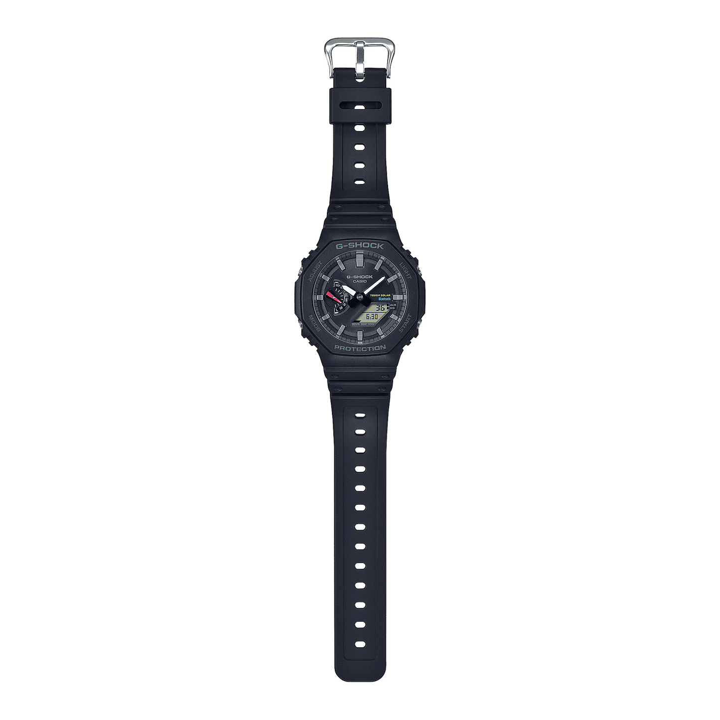 Casio G-Shock herrklocka med mörkblått armband och rund digital-analog urtavla