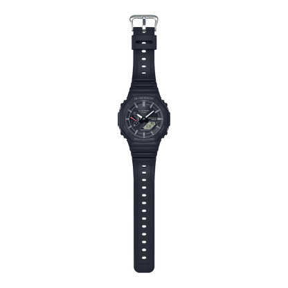 Casio G-Shock herrklocka med mörkblått armband och rund digital-analog urtavla