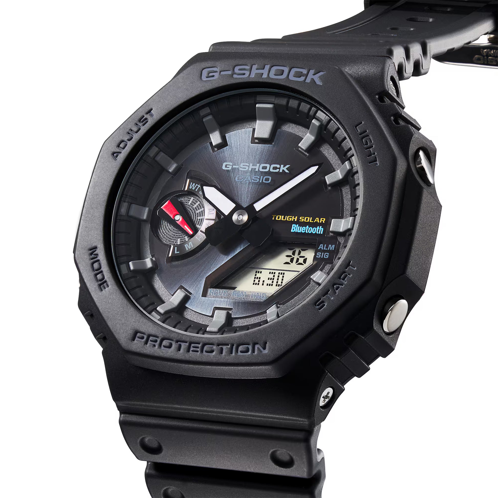 Casio G-Shock herrklocka, svart urtavla med Tough Solar och Bluetooth-indikator
