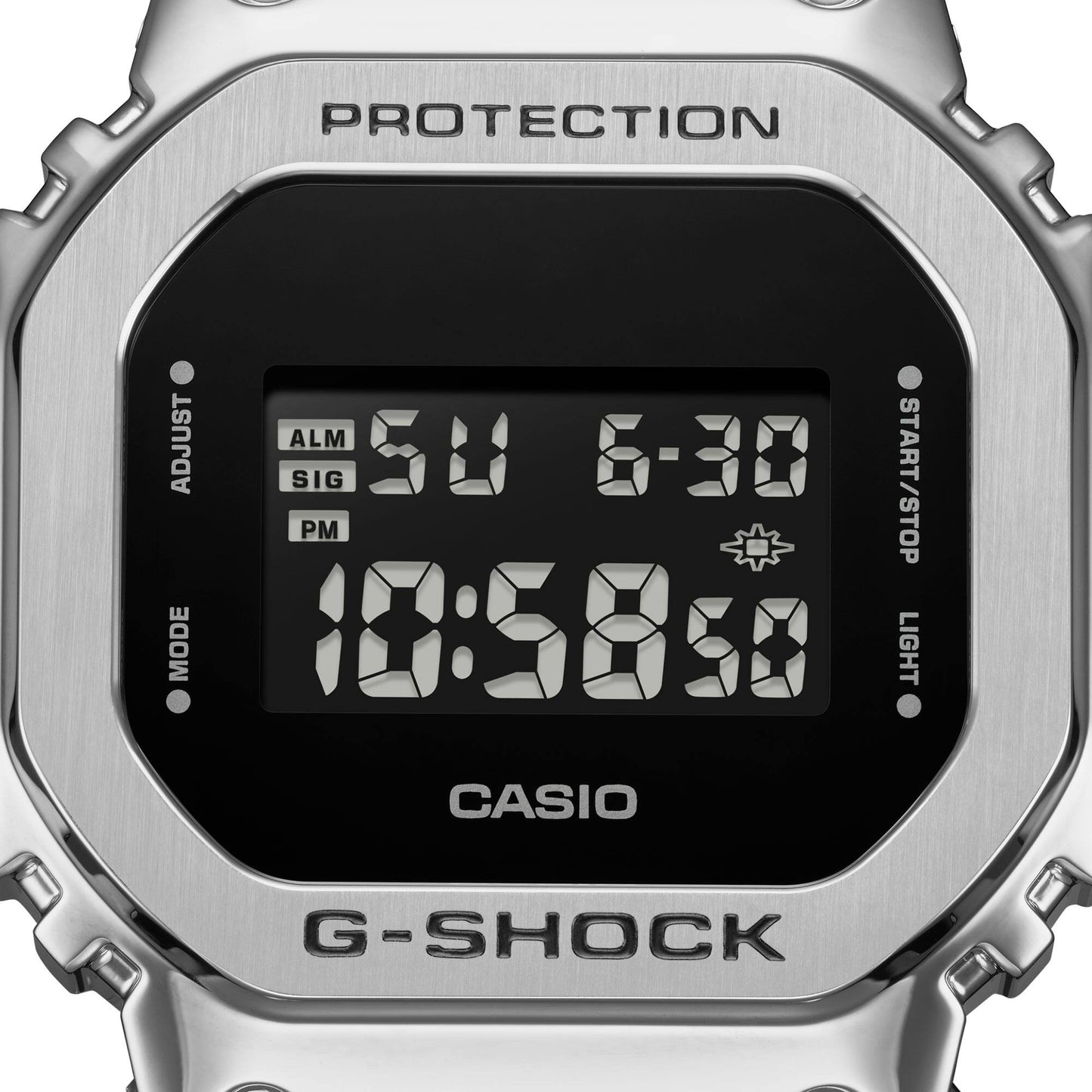 Casio GM-5600U-1ER G-Shock Herrenuhr Schwarz • Gehäuse aus Resin/Edelstahl • Invertiertes LCD-Display, Bild 6