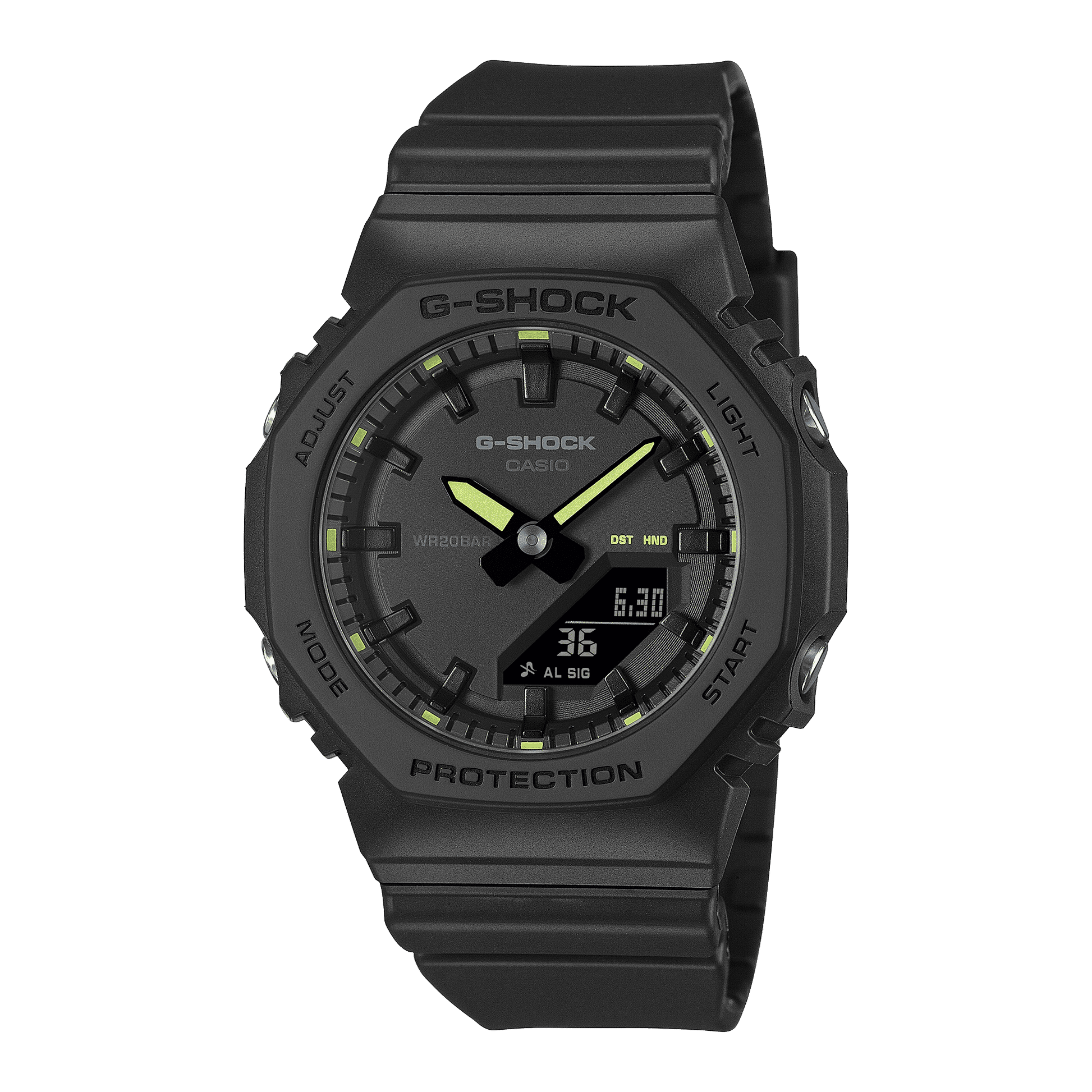 Casio G-Shock GMA-P2100SA-1A2ER Damen • Biobasiertes Harz • Neonfarbene Akzente, Bild 2