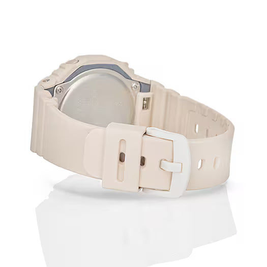 Casio G-Shock damklocka med beige silikonarmband och spänne