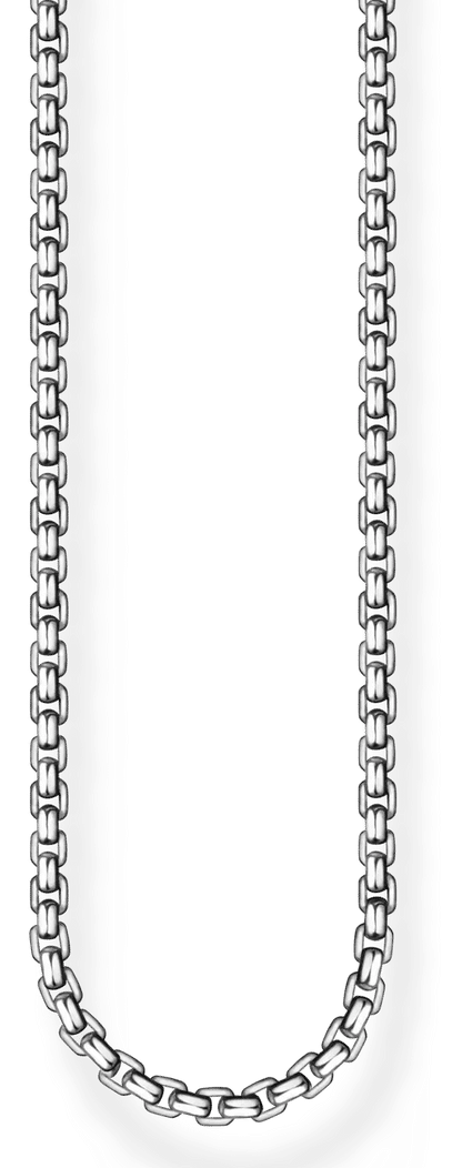 Svart unisex-länkarmband, dubbel bäring, silverfärgad blank, 2 mm