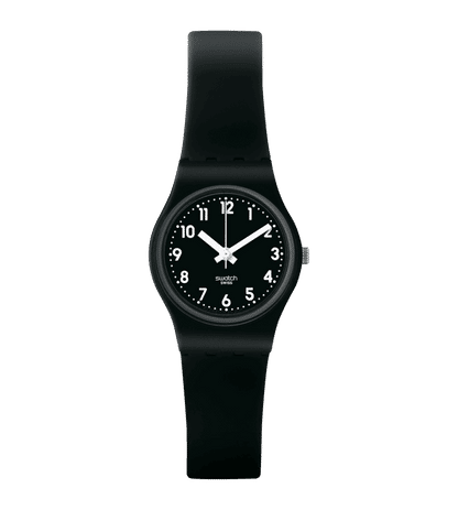 Swatch Originals LB170E Lady Black Single Damenuhr Schwarz • Kunststoffgehäuse • Silikonarmband