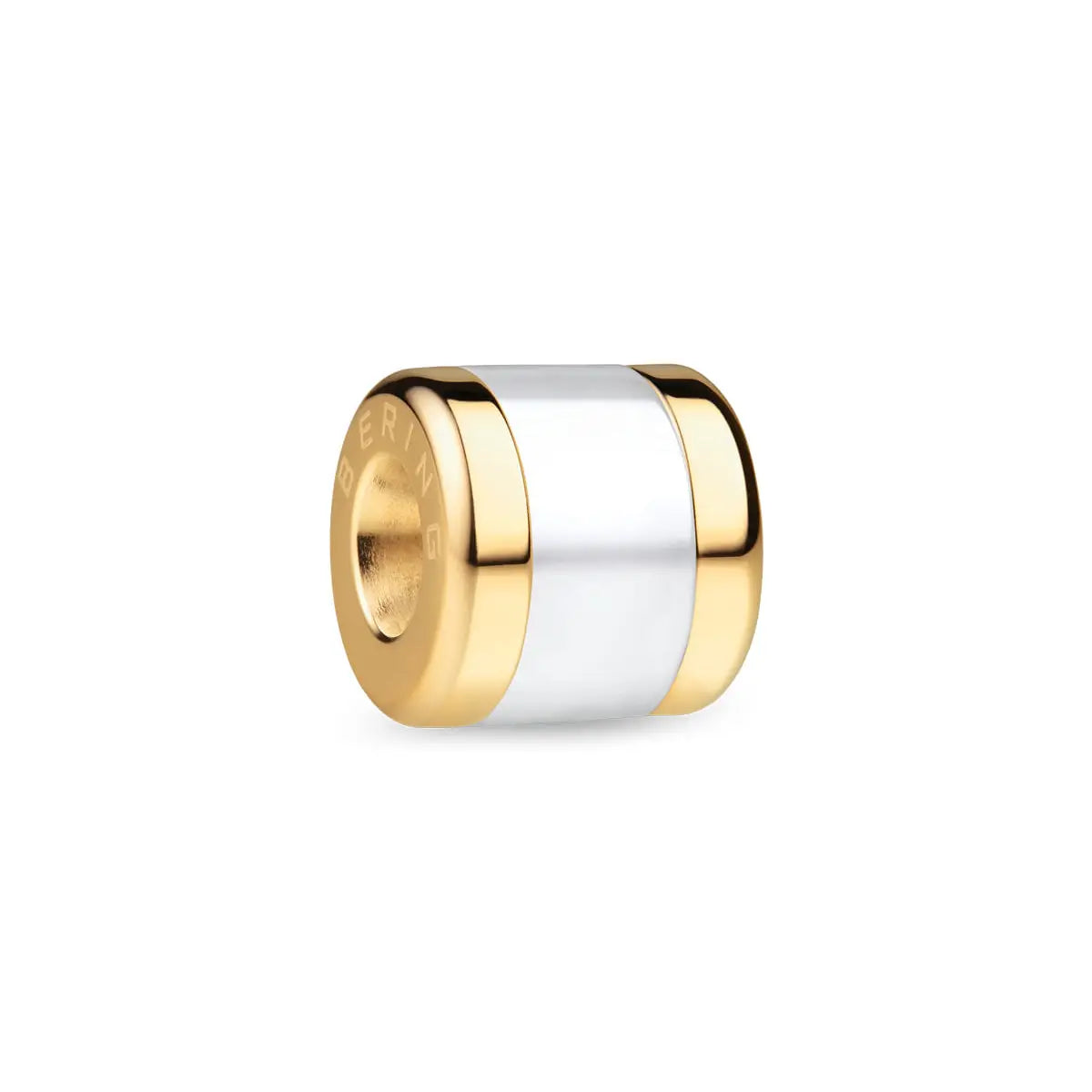 Bering Jewelry hänge i rostfritt stål, guld/silver, cylindrisk form
