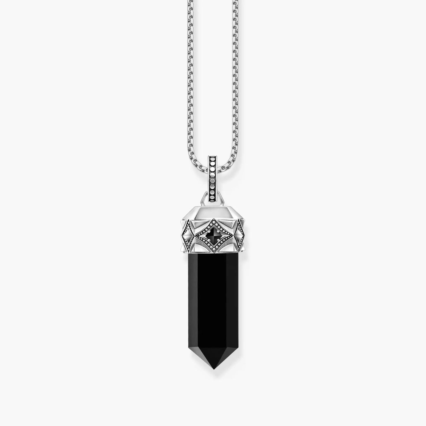 THOMAS SABO berlock med svart onyxkristall och sidokedjelås