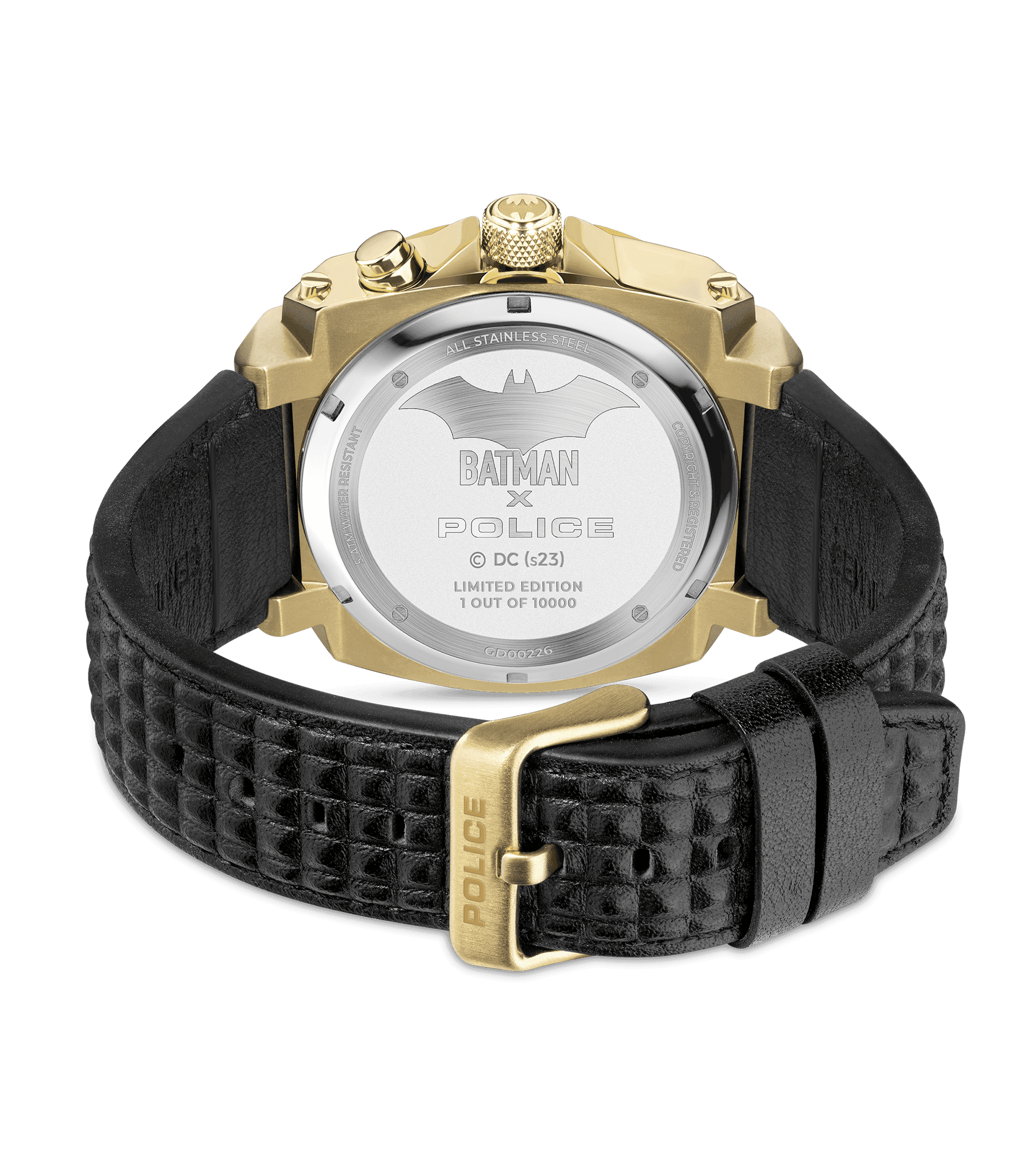 Police Forever Batman PEWGD0022602 Herrenuhr Schwarz/Gold • Limitierte Edition • Hintergrundbeleuchtung, Bild 3