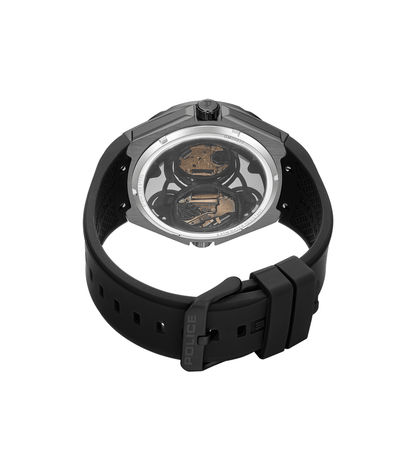 Police Scepter PEWGM0081701 Herrenuhr Schwarz • Doppelwerk-Anzeige • Silikonarmband, Bild 3