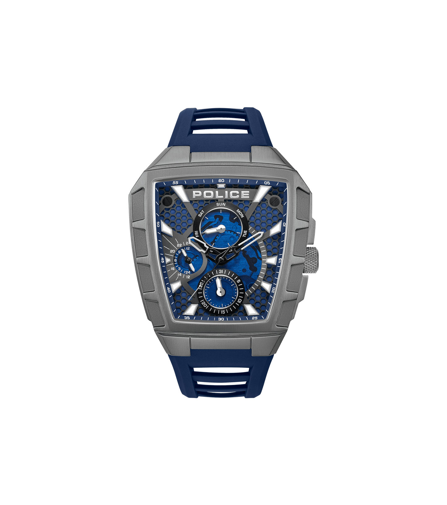 Police Tough Gear PEWGQ0056806 Herrenuhr Blau • Mineralglas • Multifunktion