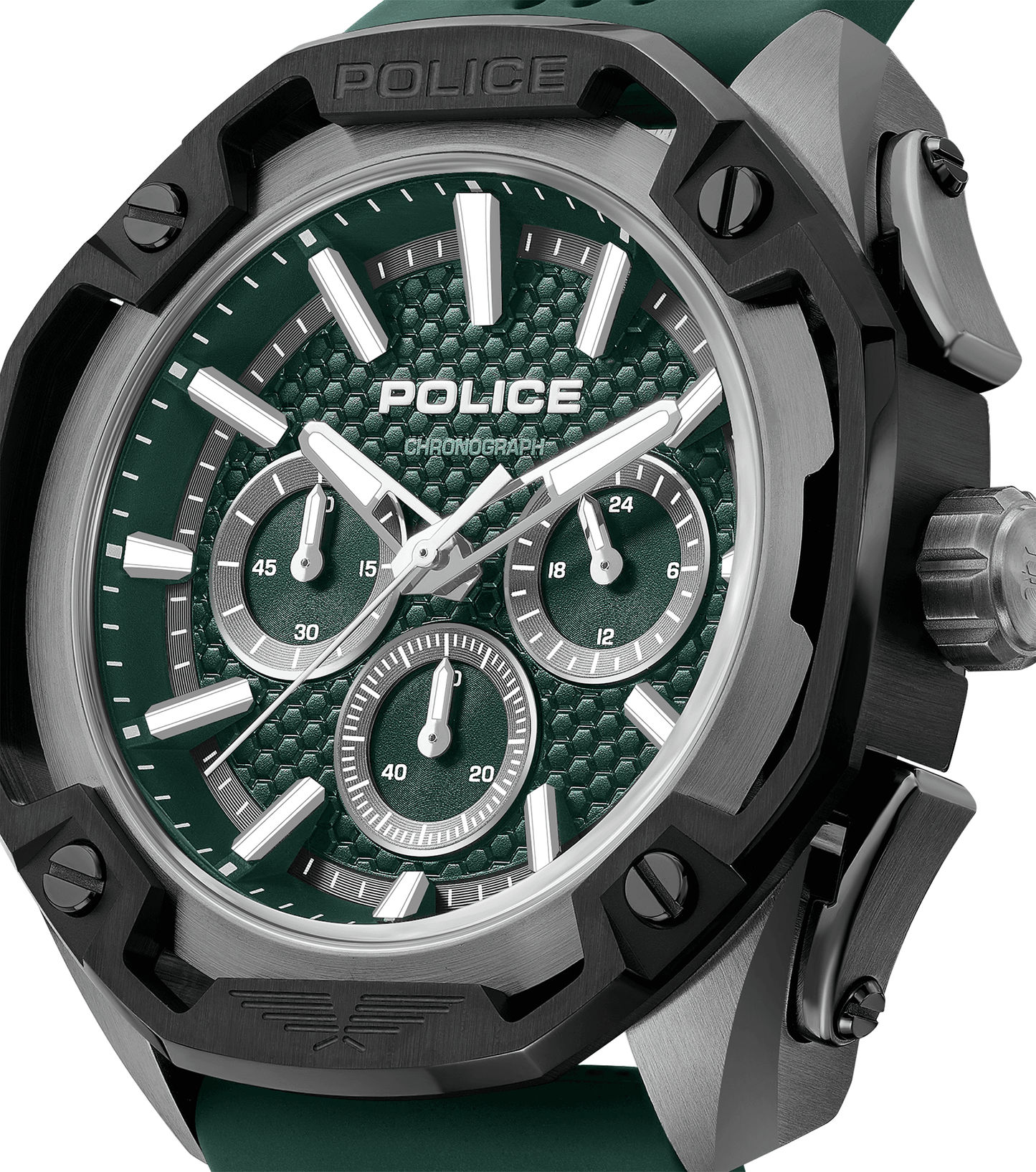 Police Centurian PEWGQ0093202 Herrenuhr Grün • Quarz-Chronograph • 5 ATM Wasserdicht, Bild 4