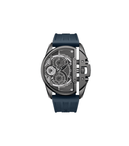 Police Daintree PEWGQ2203604 Herrenuhr Blau • Multifunction • Blaues Silikonarmband