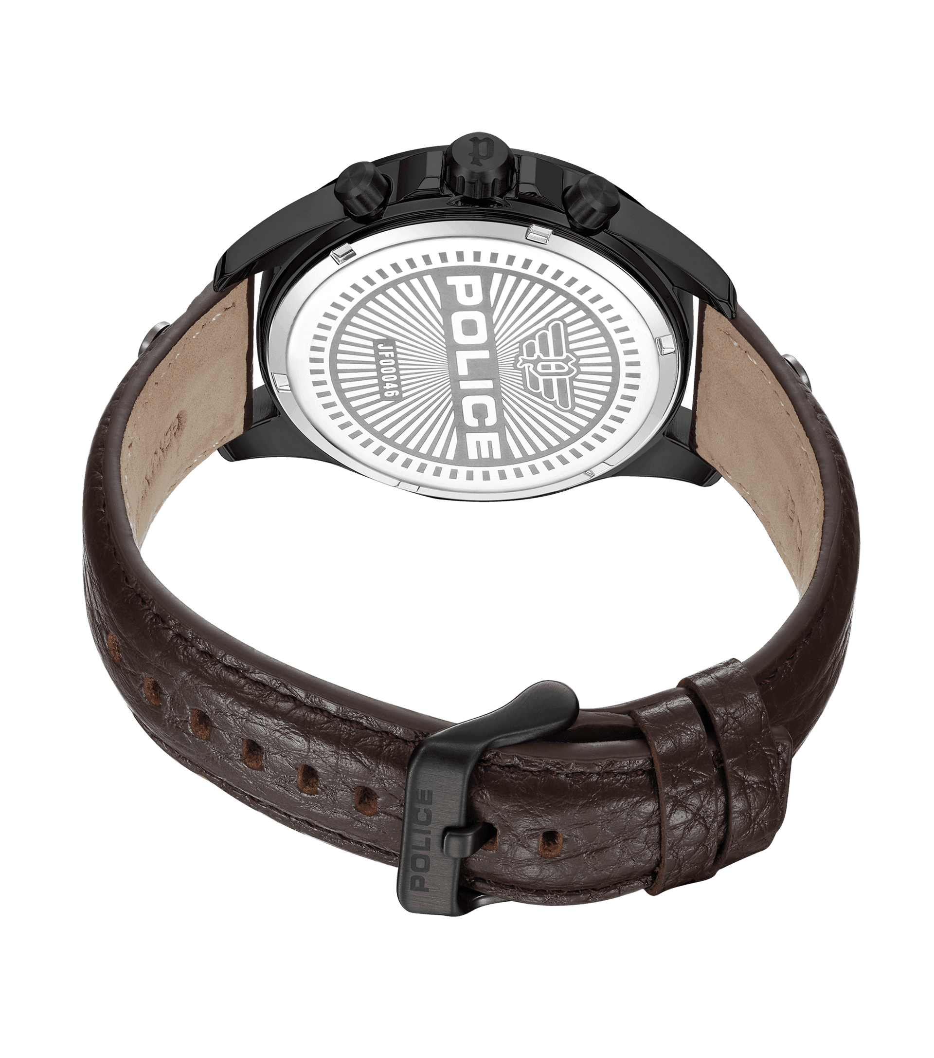 Police Malawi PEWJF0004602 Herren • Multifunktionswerk • Lederarmband Braun, Bild 3