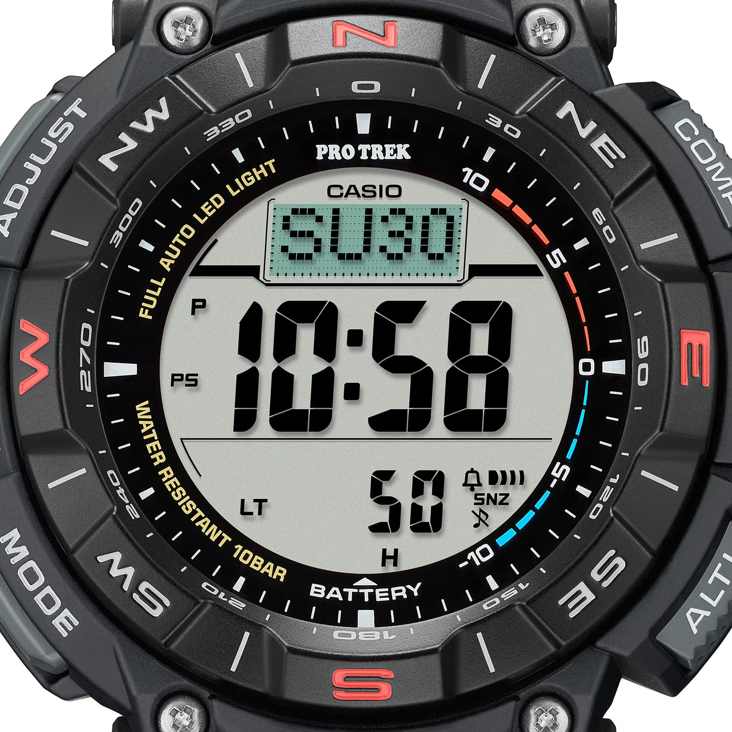 Casio Pro Trek PRG-340-1ER herrklocka • Tough Solar • Digitalkompass