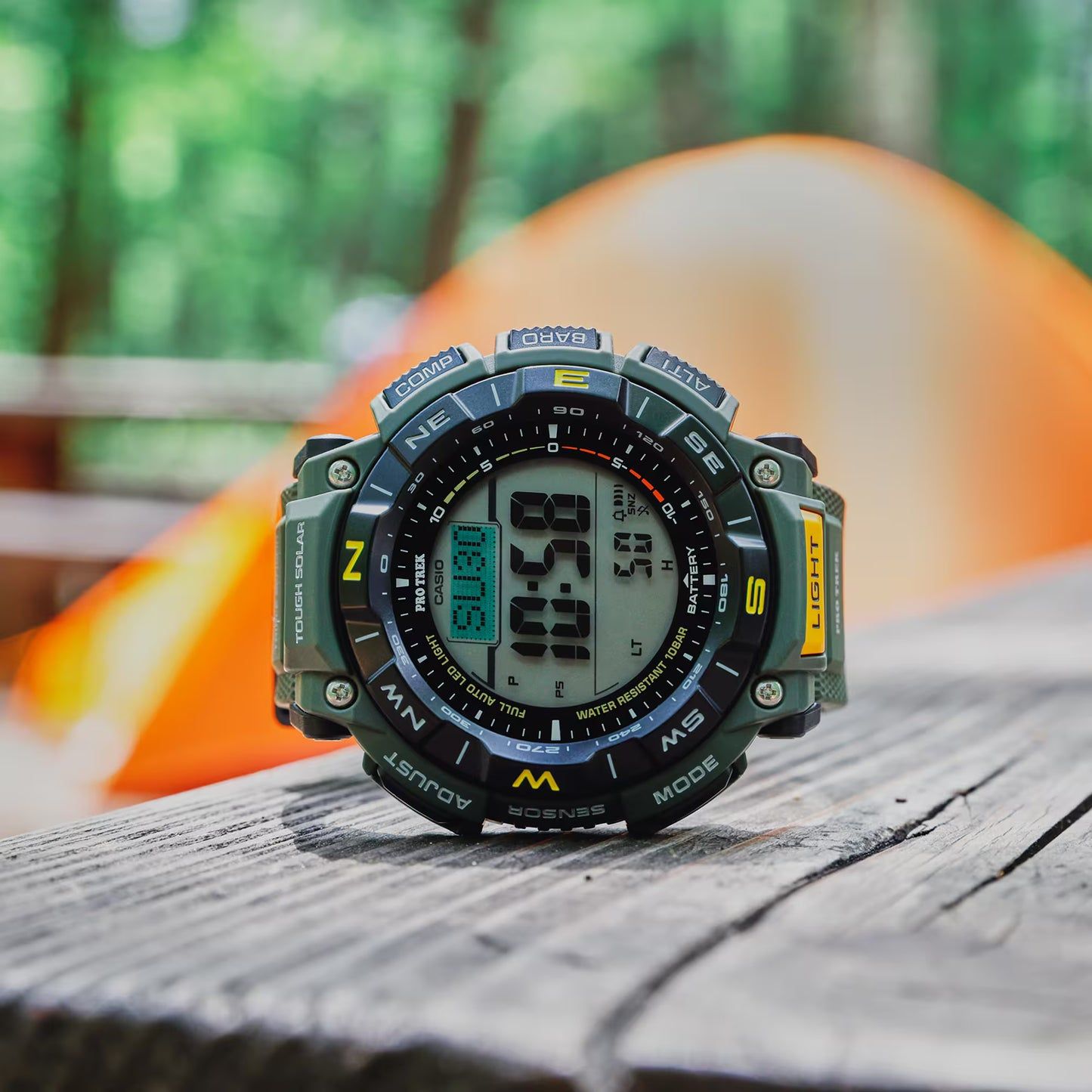 Casio Pro Trek PRG-340-3ER herrklocka • Tough Solar • Digitalkompass