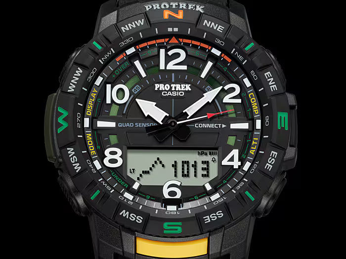 Casio Pro Trek PRT-B50-1ER herrklocka • Smarta Bluetooth®-funktioner • Quad-sensor