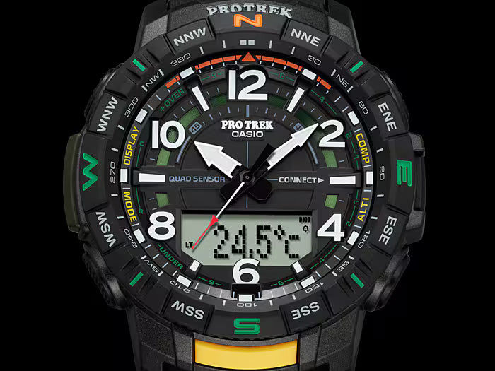 Casio Pro Trek PRT-B50-1ER herrklocka • Smarta Bluetooth®-funktioner • Quad-sensor