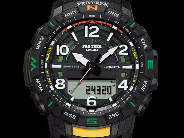 Casio Pro Trek PRT-B50-1ER herrklocka • Smarta Bluetooth®-funktioner • Quad-sensor