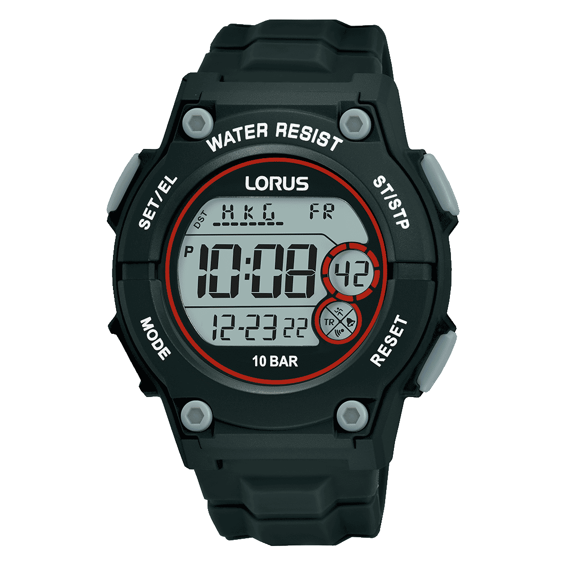 Lorus Sports R2329PX9 Herren Armbanduhr Schwarz • Digitale Anzeige • 13 Funktionen