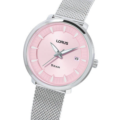 Lorus RG807DX9 Damenuhr Rosa • Mineralglas • Edelstahl-Mesharmband, Bild 2