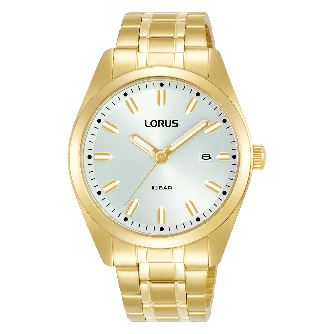 Lorus Sports RH982PX9 Herrenuhr Weiß • Mineralglas • Edelstahlarmband