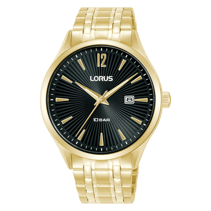 Lorus Classic RH994RX9 Herrenuhr Schwarz • Mineralglas • Edelstahlarmband