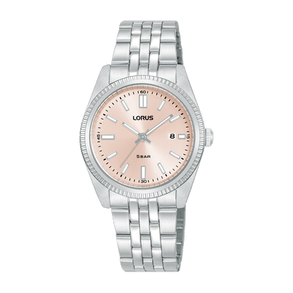 Lorus Classic RJ277BX9 Damenuhr Rosa • Mineralglas • Edelstahlarmband