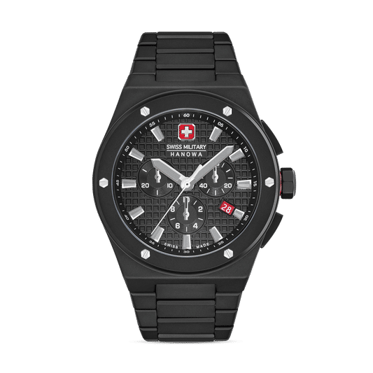 Swiss Military Hanowa Sidewinder Ceramic SMWGI0002280 Herren Armbanduhr Weiß • Chronograph • Keramikgehäuse