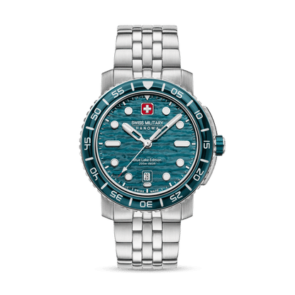 Swiss Military Hanowa Aqua SMWGH0004501 Herren Armbanduhr Blau/Grün • Saphirglas • 20 Bar Wasserdicht